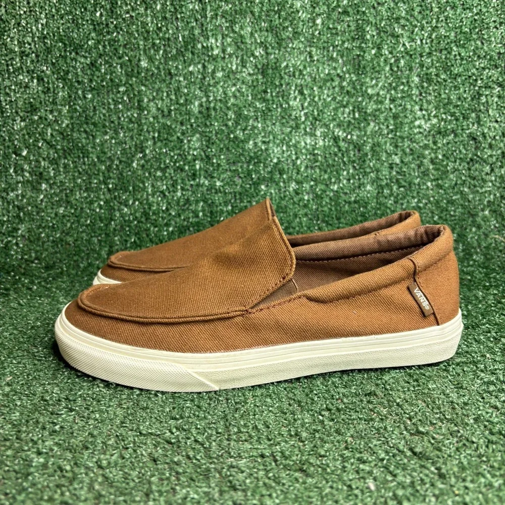 NEW Vans Bali SF Heavy Canvas Skate Surf Loafer Dachshund Brown Womens 8 Men 6.5